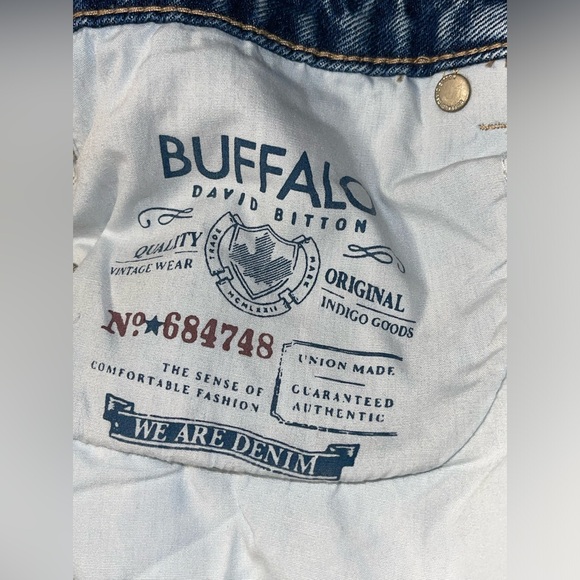 BUFFALO DAVID BITTON DENIM JEANS WOMEN RELAXED BOYFRIEND IN DISTRESSED BLUE 29 - Picture 5 of 12